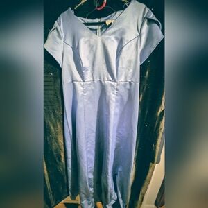 Chic Satin Blue Formal Floorlength Dress